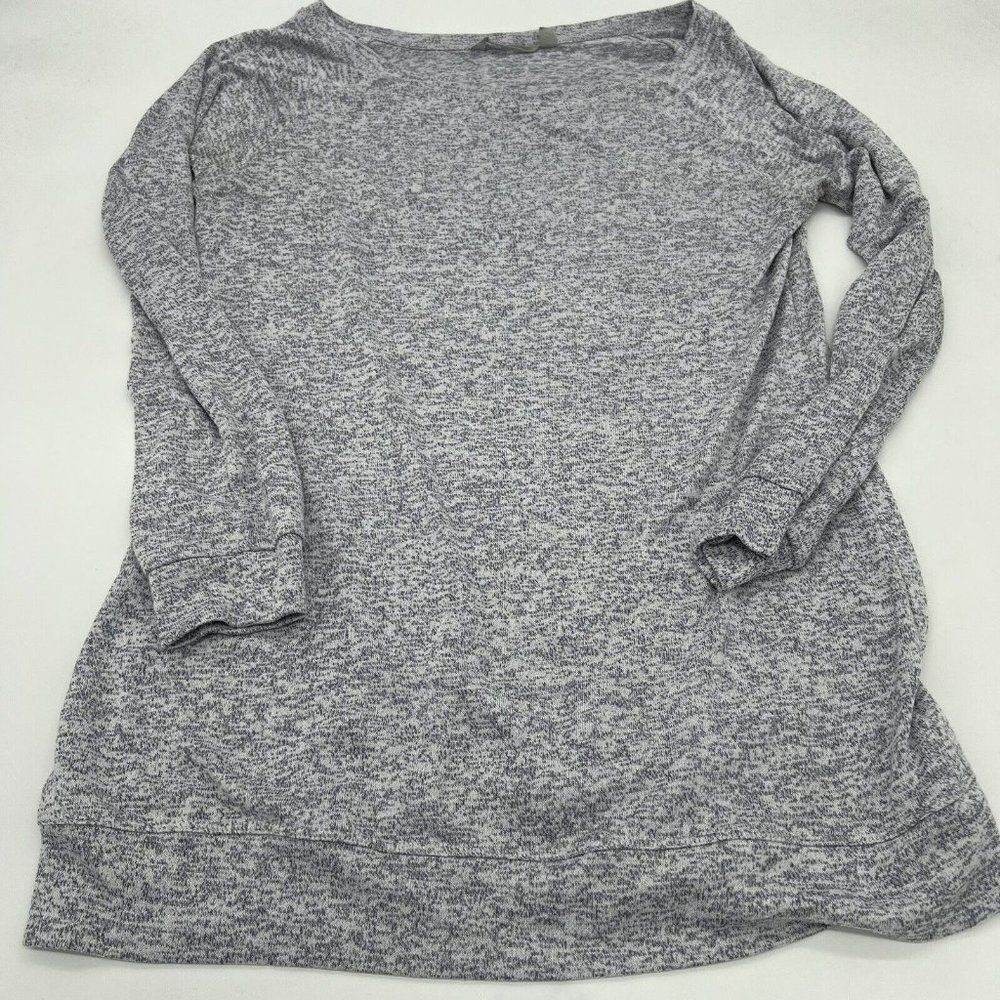 Athleta Womens Size med luxe Pose Knit Tunic Sweater Marled Heathered Gray